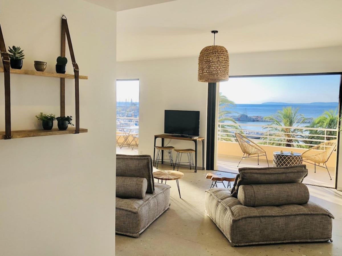 Appartement T3 Lumineux Traversant Totalement Neuf En Face De La Plage Front De Mer Vue Sur Les Iles Vue Mer Panoramique Assuree Residence De La Plage Centre Ville Du Lavandou 3Eme Etage Avec Ascenseur Appartement T3 르 라방두 외부 사진